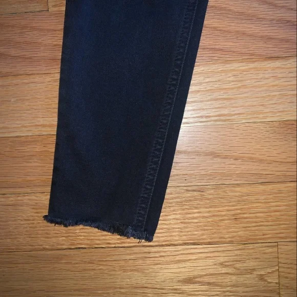 Rag & Bone Skinny Ankle Black Raw Hem Size 26 - Picture 8 of 15